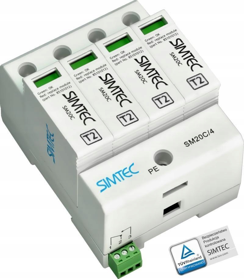 Omezovač přepětí C 4P 20kA Simtec SM20C/4P 85102000
