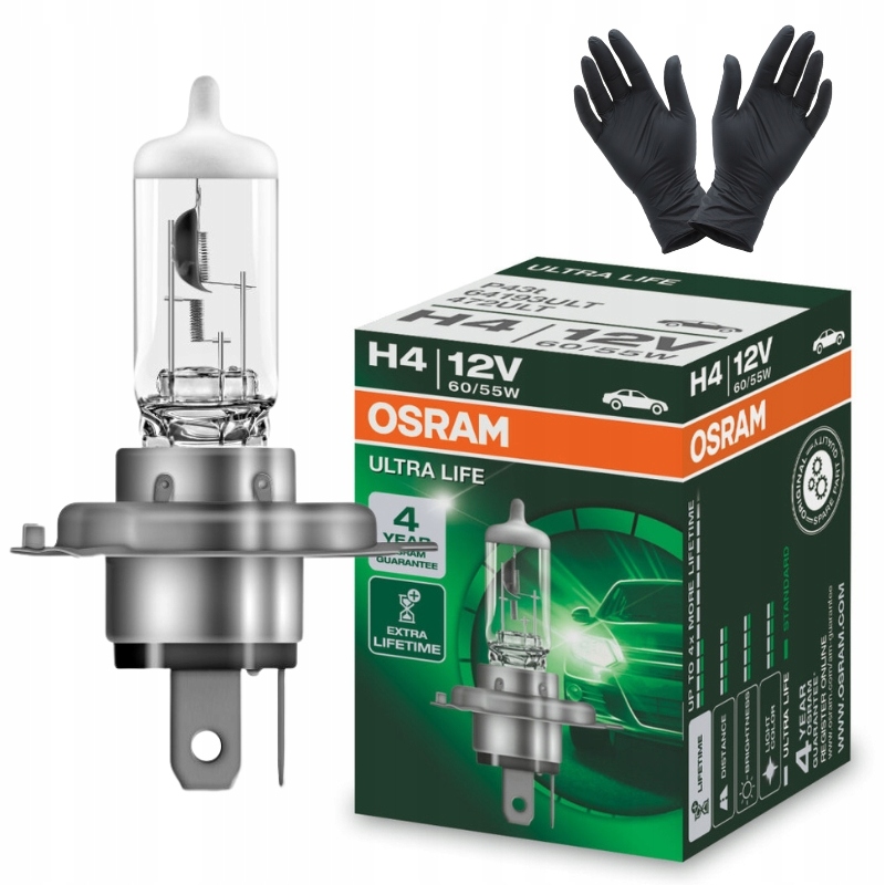 

Żarówka Osram H4 Ultra Life 60/55W 12V