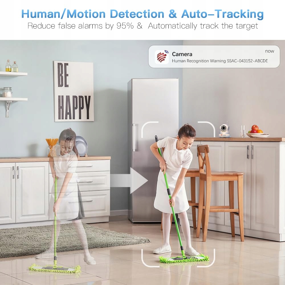 CTRONICS 4G LTE Kamera Wewnętrzna 360 PTZ Detekcja Ruchu SIM — miniatura 3