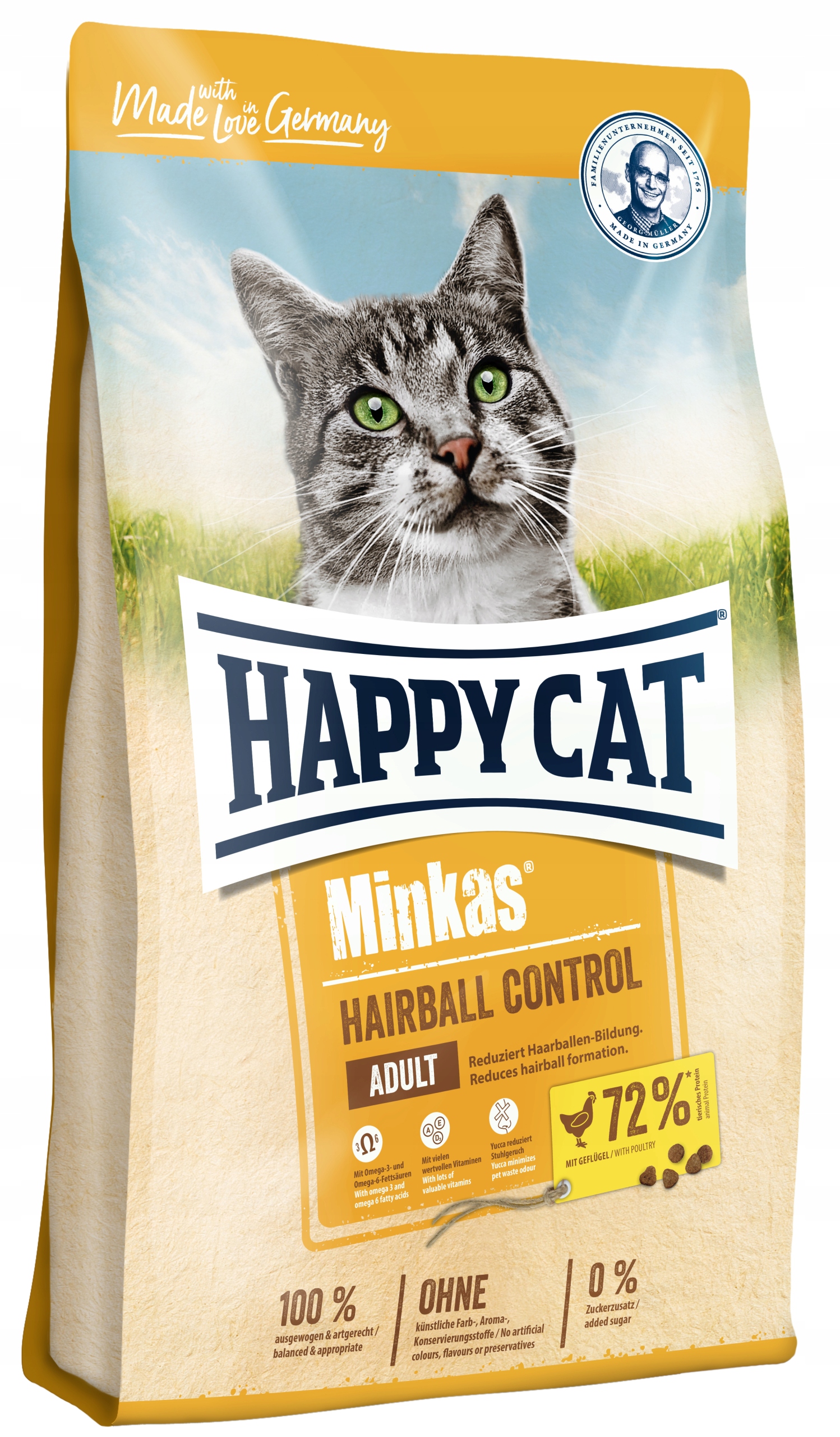 Happy Cat Minkas Hairball Control Odkłaczacz drób 10kg