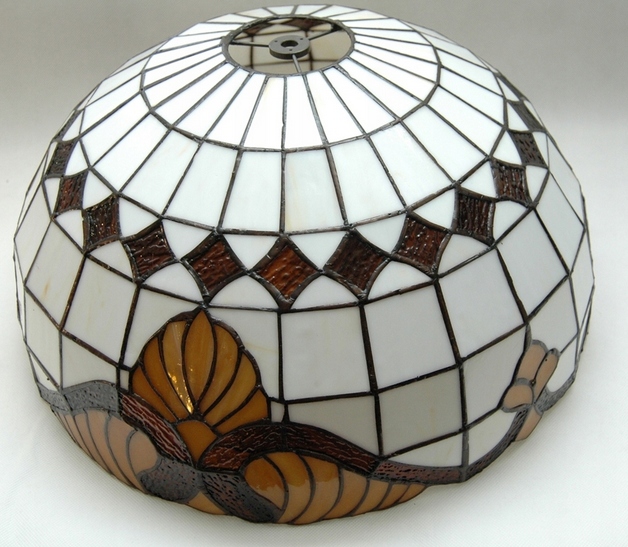 Vitrážová lampa veľká 30 cm vitráž Barok 300 mm, stojaca, závesná Retro lampa