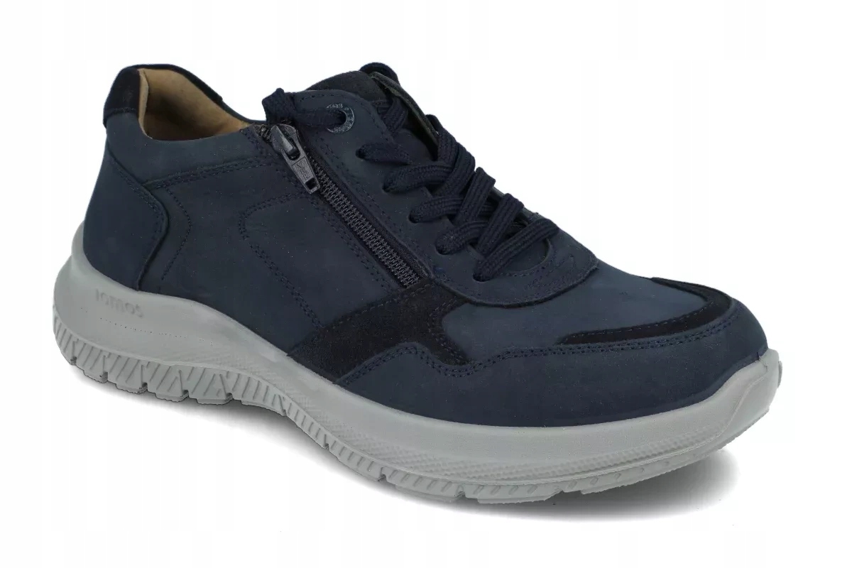 Boty na široké nohy Jomos 330499 kožené, velké velikosti, na zip, R49