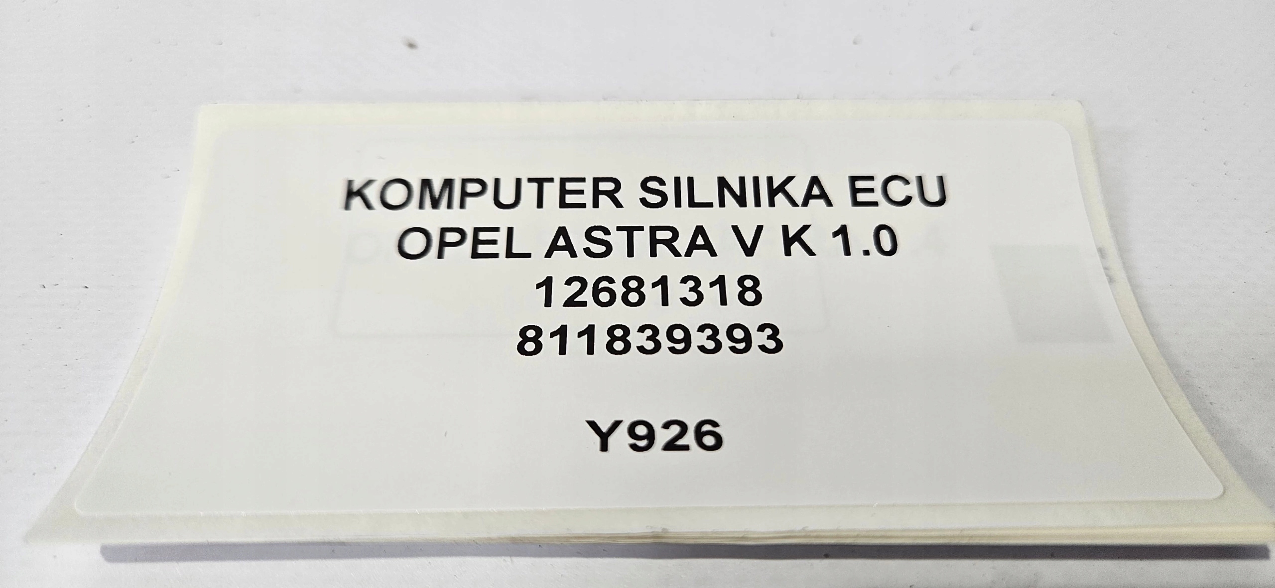 computer of the engine ECU OPEL ASTRA V K 1.0 12681318