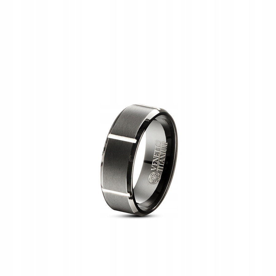 Pánský snubní prsten Venetto Titan R-26