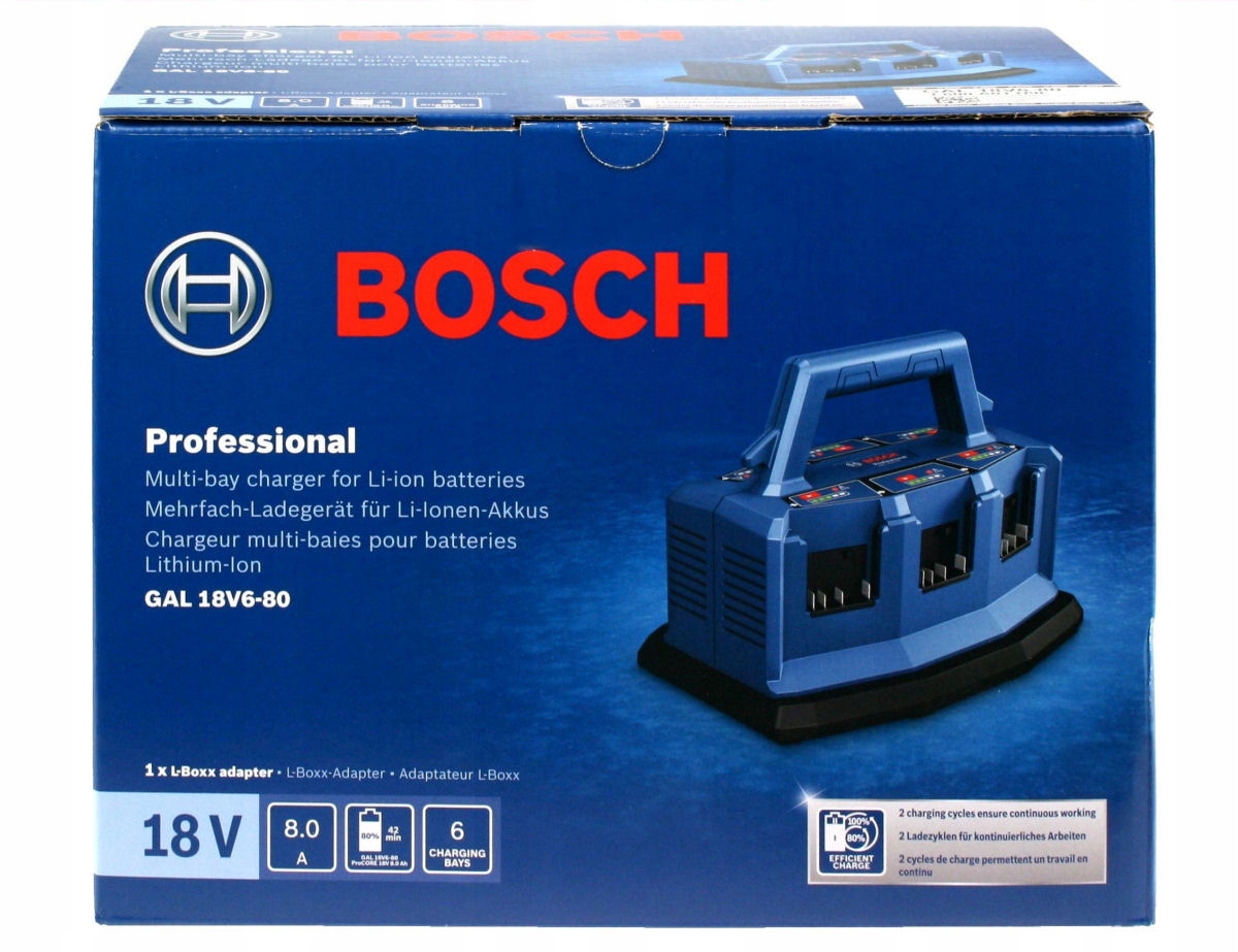 Chargeur GAL 18V6-80 multi-baies 6 batteries BOSCH