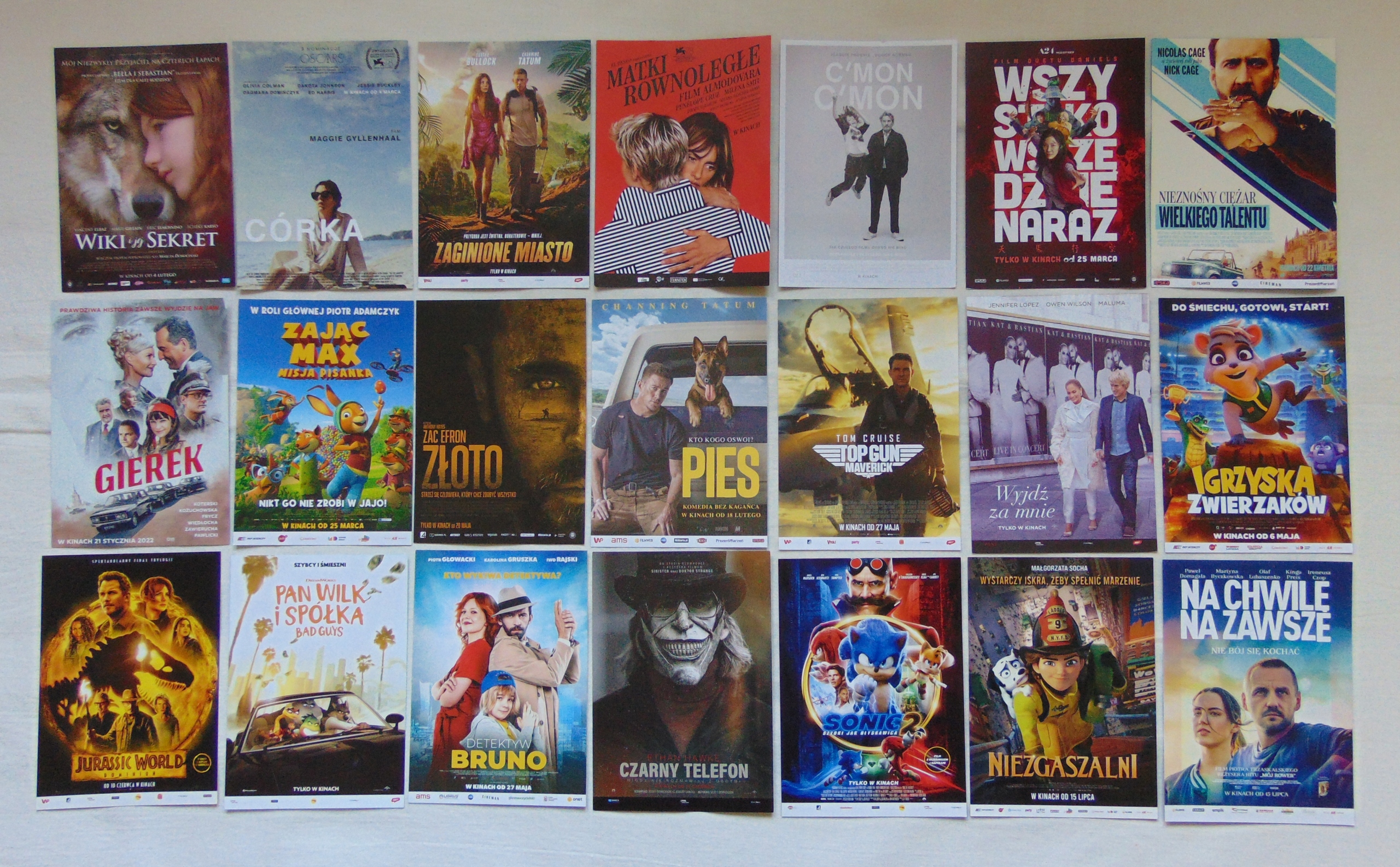 ULOTKI FILMOWE KINOWE z 2022, 2023 i 2024 roku