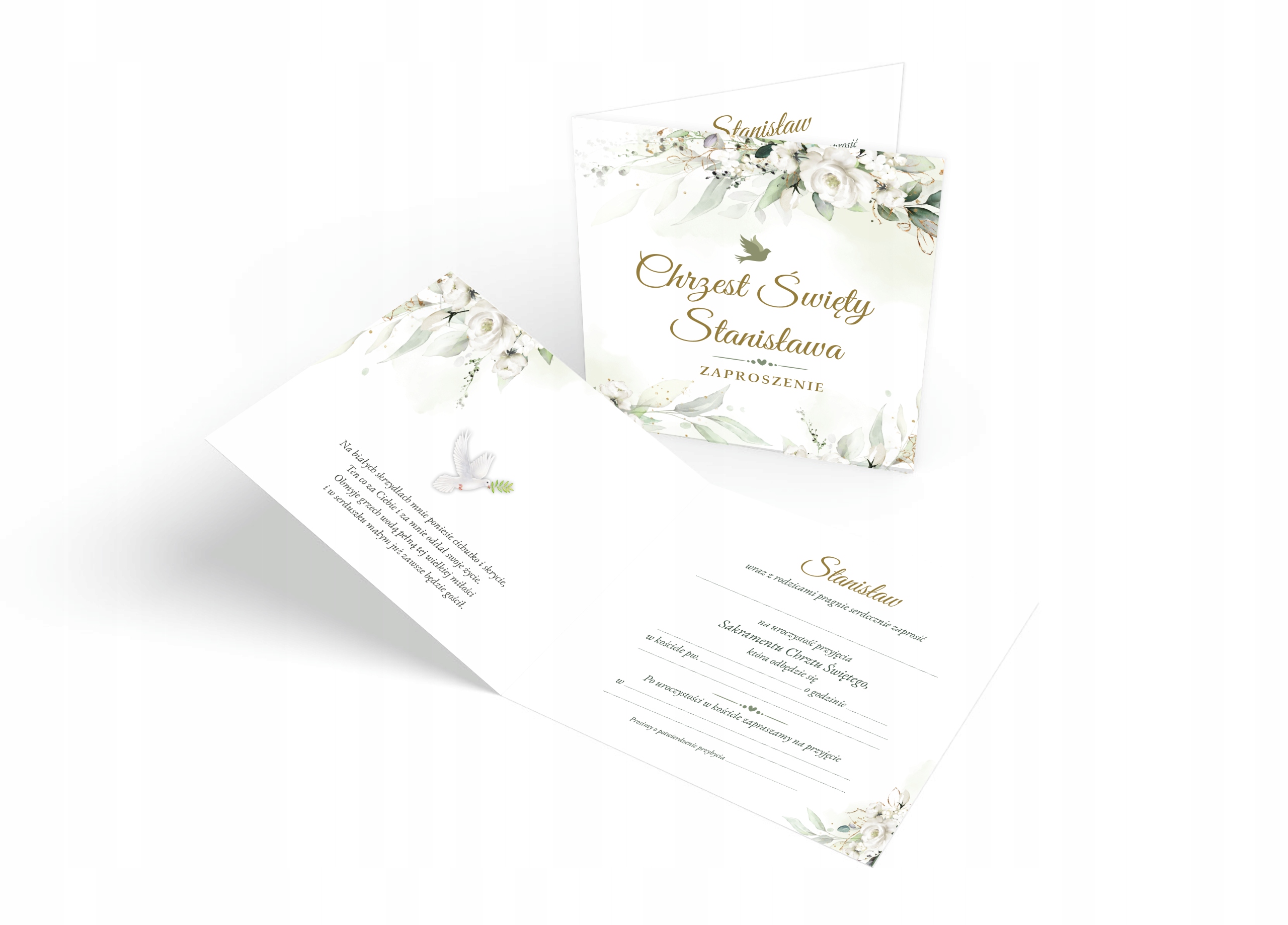 ZAPROSZENIA NA CHRZEST + IMIĘ + KOPERTA + SZNUREK Marka inna