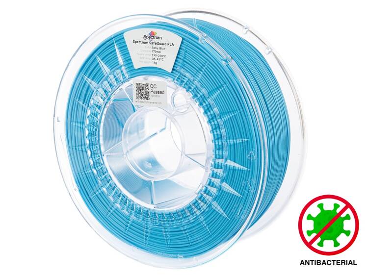 Filament Spectrum SafeGuard Pla 1.75 mm Baby Blue 1 kg Modrý