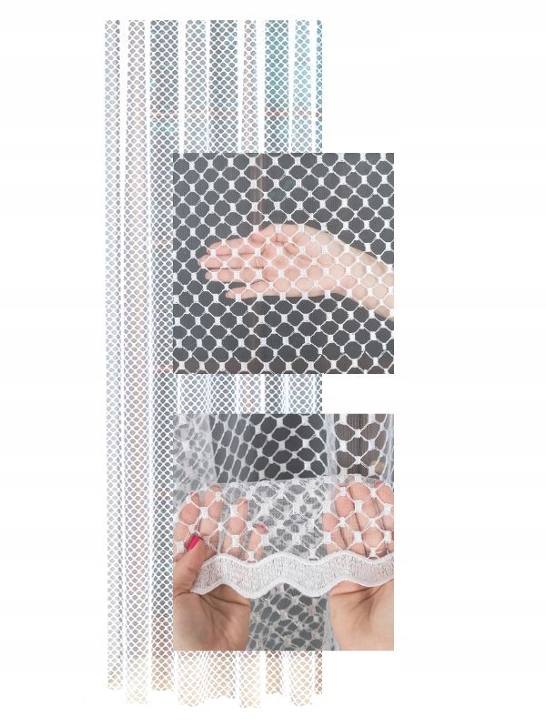 Záclony do obývacího pokoje Kuchyně Rozměry Záclona Vyšívaná bílá s páskou š.270x110