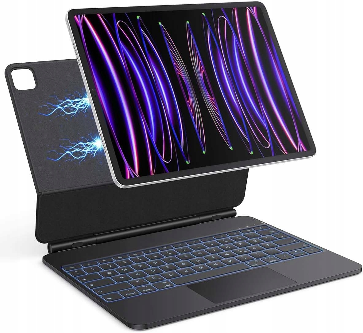 Puzdro s klávesnicou pre iPad Air 13 M3 M2 a Pro 12 9 Omoton Qwertz
