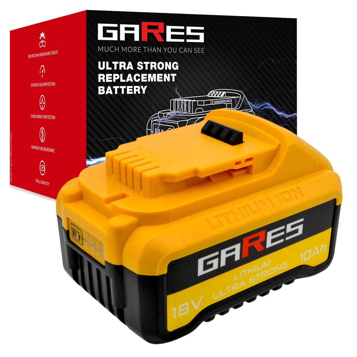 Akumulátor Gares pro Dewalt Xr DCB183 DCB200 DCB201 Články 21700 18V 10Ah
