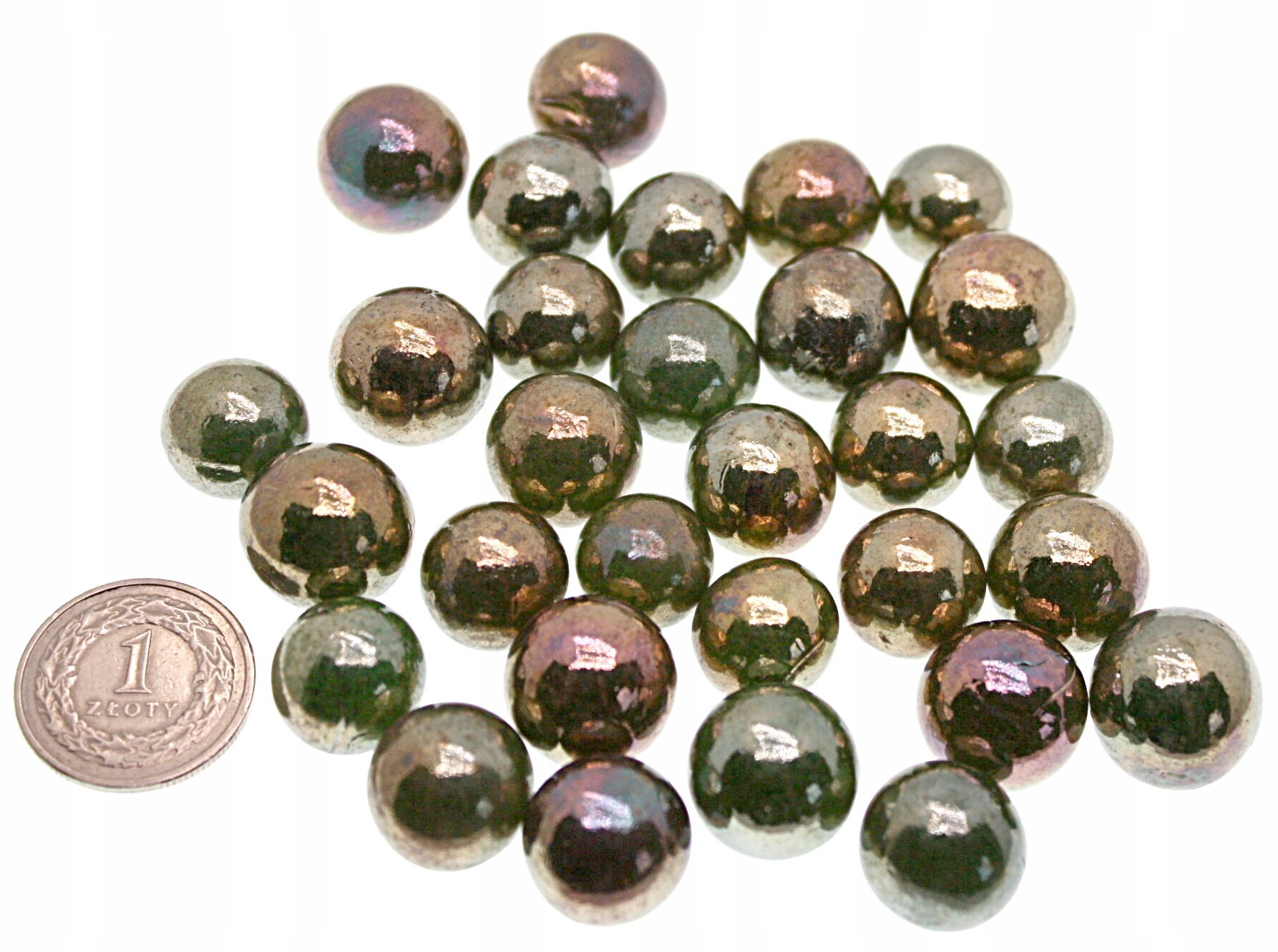 KULKI SZKLANE OZDOBNE ZŁOTE DO PROCY KULE 200s 1KG