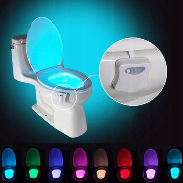 LAMPKA LED PODŚWIETLENIE TOALETY WC CZUJNIK RUCHU PROGRAMOWANE KOLORY Marka Decortrend