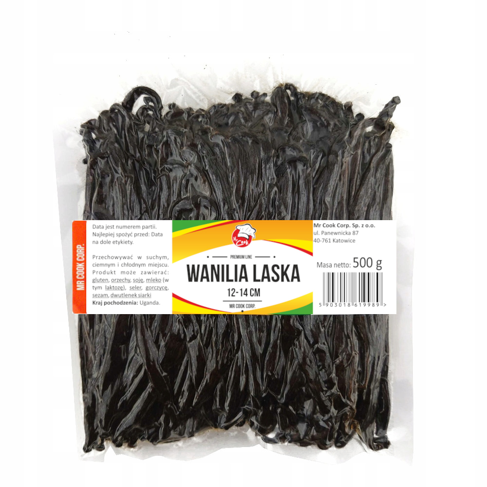 Wanilia Laski 500g 12-14cm Laska Wanilii Jakość