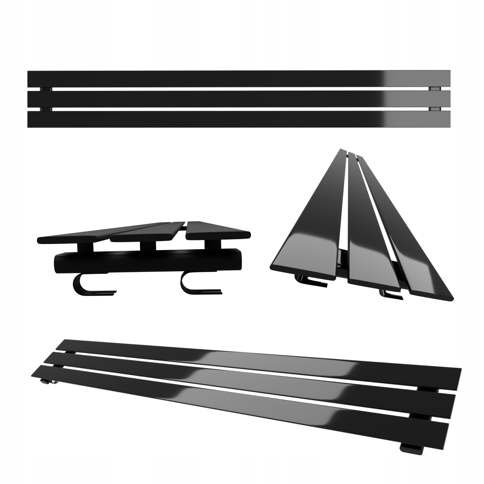 Horizontální pokojový radiátor Belloslim 22x120 černýP