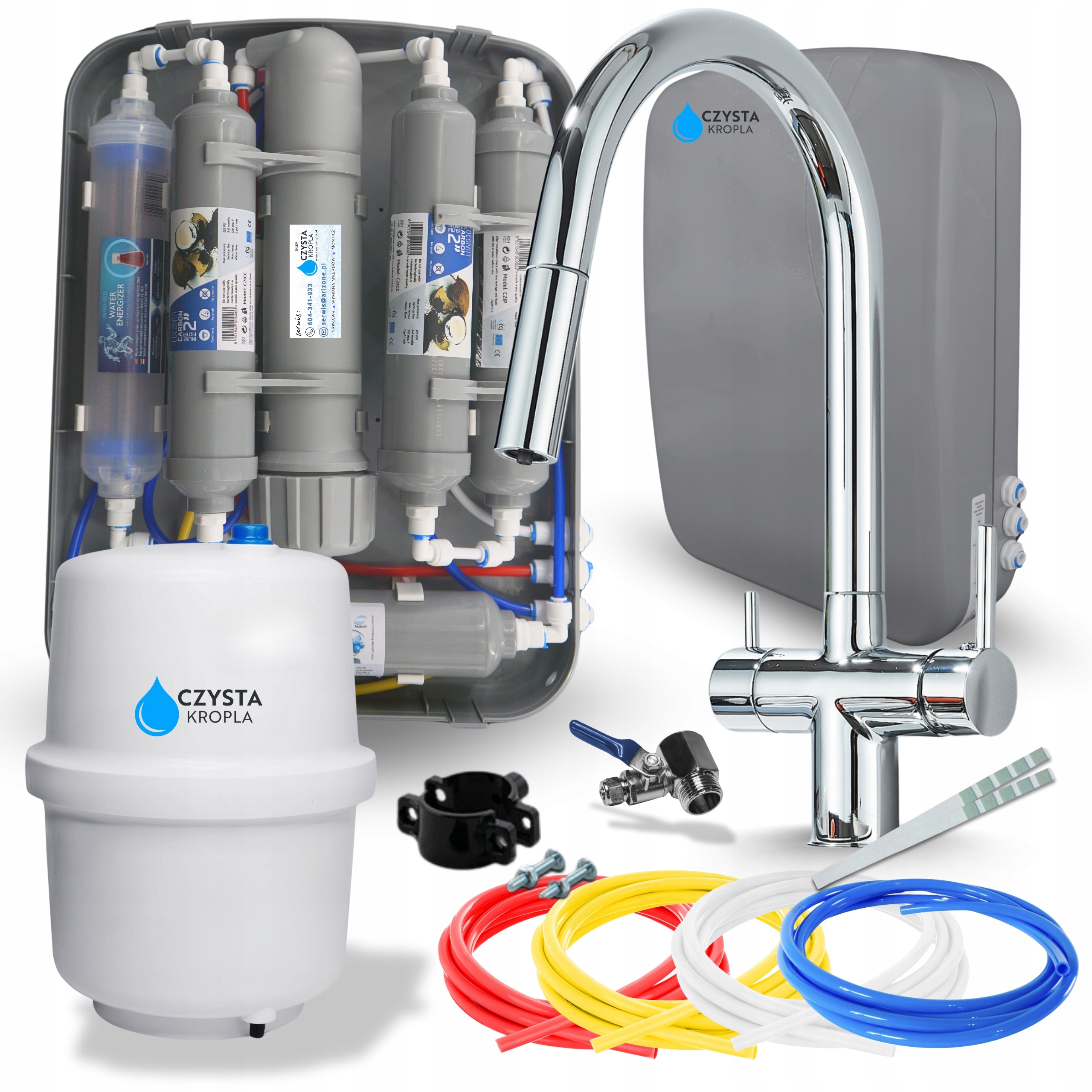 Filtr na vodu Podvodní systém pro filtrování pitné vody Baterie Chrom