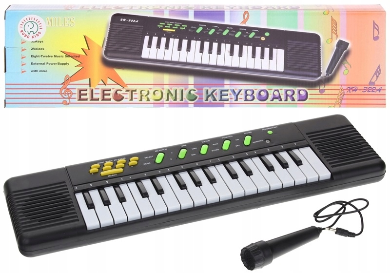 Keyboard Pianino Organy Pianinko Mikrofon dla Dzieci Muzyka