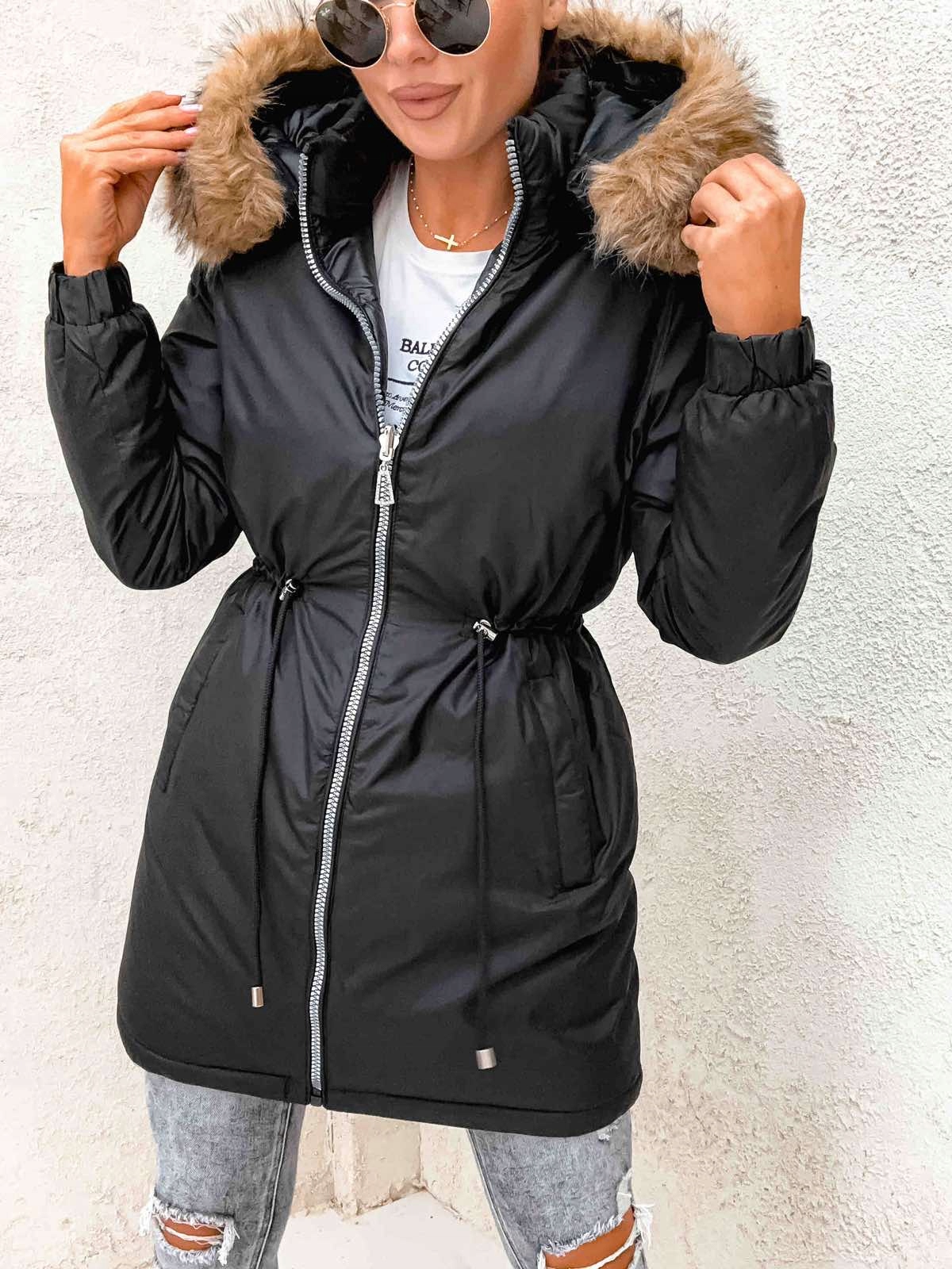 Zimowa_DWUSTRONNA Kurtka_Parka_Kolory 2291 - M Rozmiar M