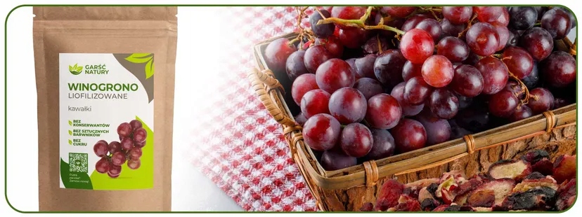 Levně 6x Červené hroznové lyofilizované plátky plátky Hroznové Víno lyofilizované ovoce