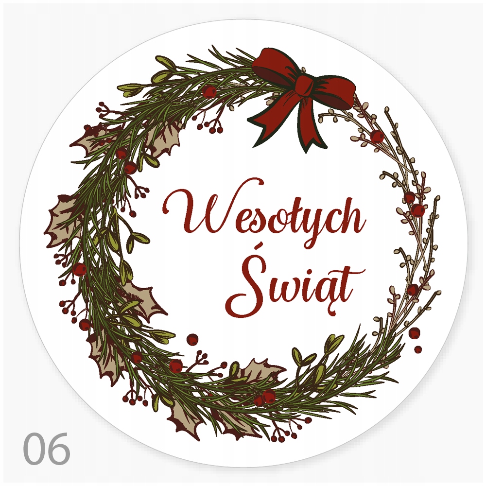 

Naklejki świąteczne Duże Wesołych Świąt 48szt