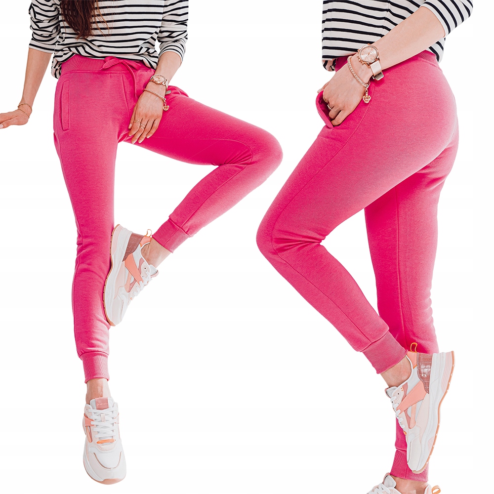 

Spodnie damskie dresowe sport 001PLR c. różowe XL