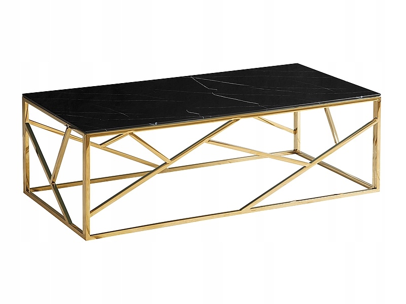 Stolíková lavica Escada A II čierna mramor/zlatá 120x60 cm Sig