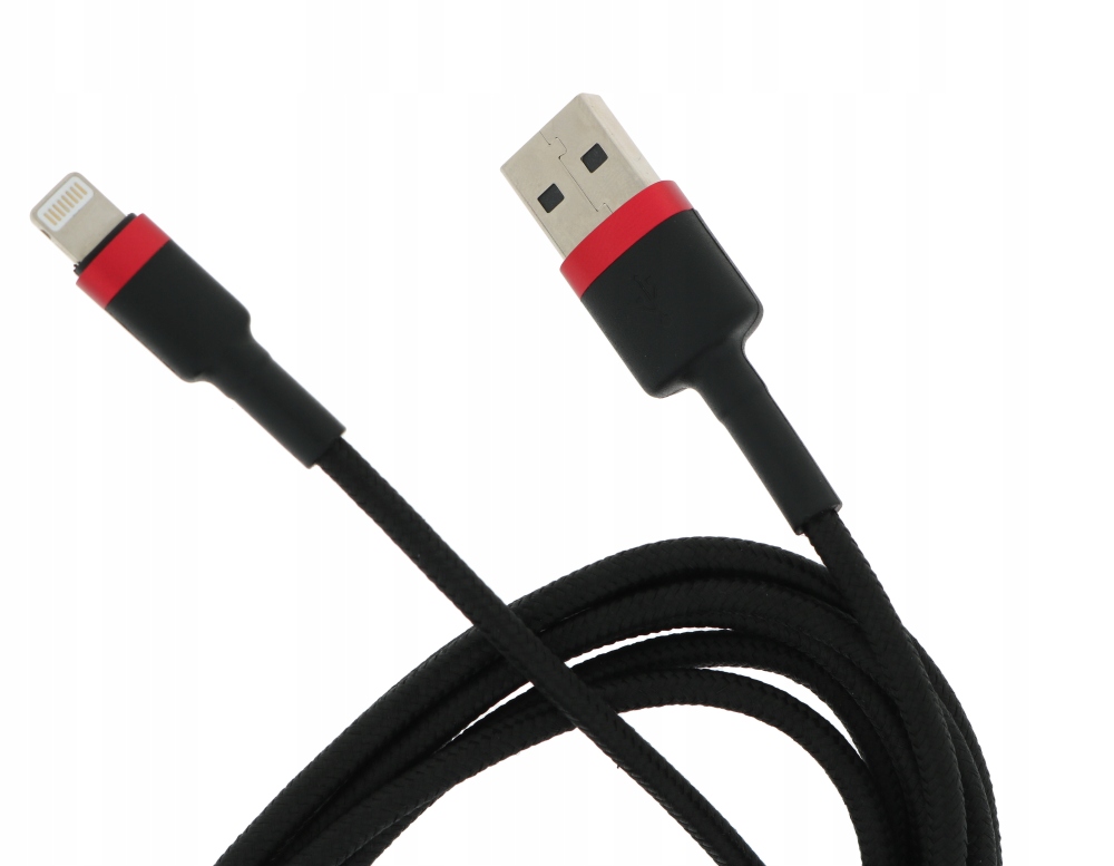Długi kabel USB do ładowania Iphone 2m Kolor czarny