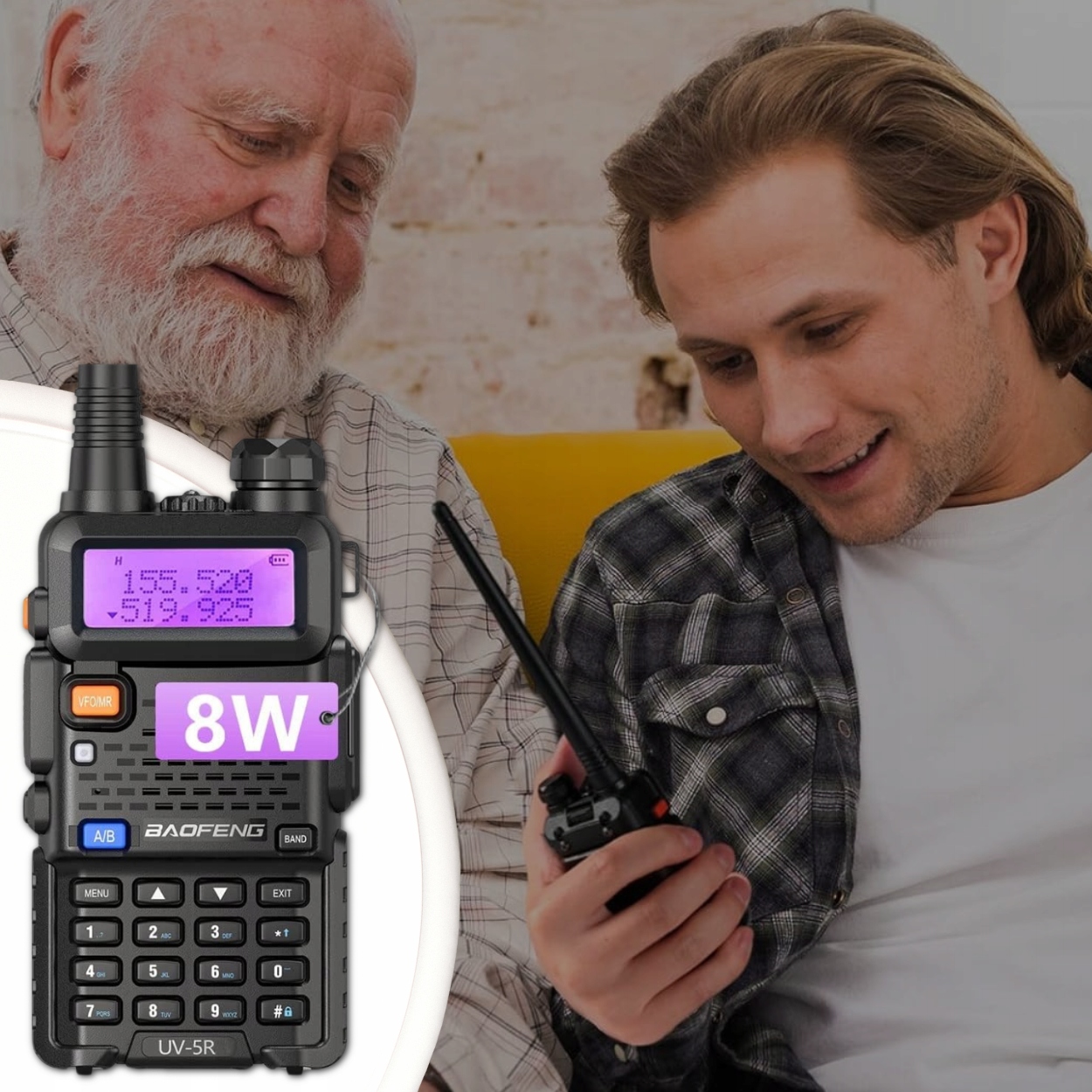KRÓTKOFALÓWKA BAOFENG UV-5R 8W PMR FM WALKIE TALKIE RADIOTELEFON +SŁUCHAWKA Rodzaj radiotelefon