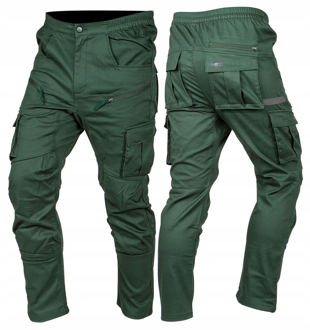 Pracovní kalhoty Outdoor, typu jogger, zelené, velikost XXXL
