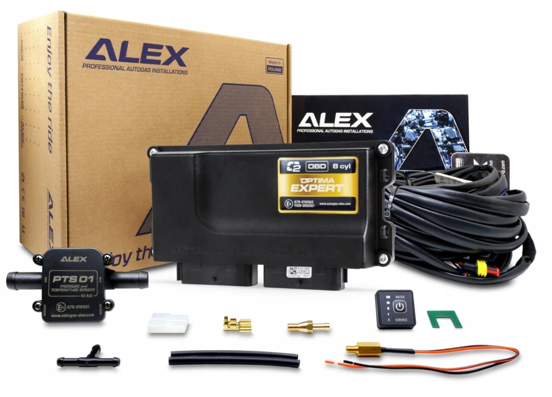 Elektronika LPG 8 cylindry Pełny zestaw ALEX Optima Expert