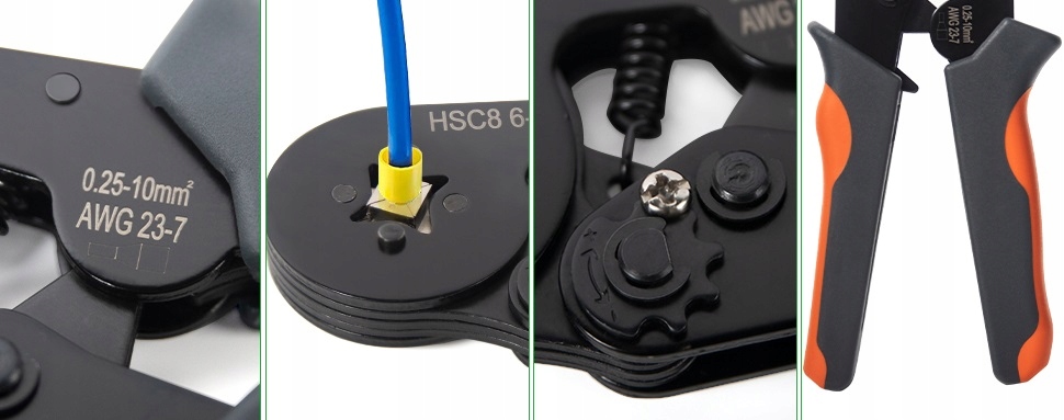 ZACISKARKA DO KABLI KONEKTORÓW PRZEWODÓW + 1200 SZT TULEJEK ZESTAW PRASKA Kod producenta SZCZYPCE DO ZACISKANIA TULEJKI KONEKTORY 1200