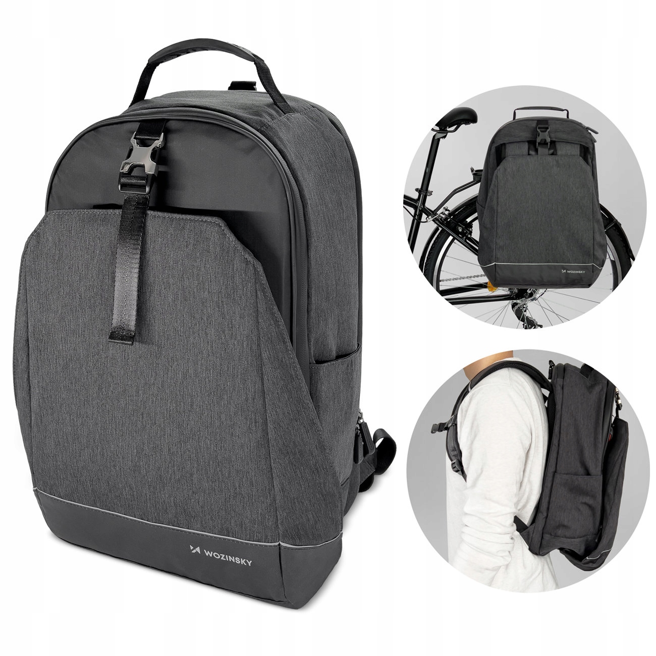 

Wozinsky torba rowerowa sakwa bagażnik plecak 40L