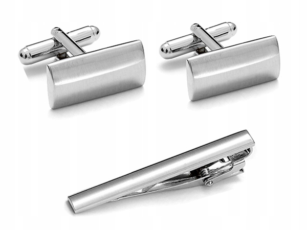 KOMPLET Spinka do Krawata i Mankietów PUDEŁKO ks40 Stan opakowania oryginalne