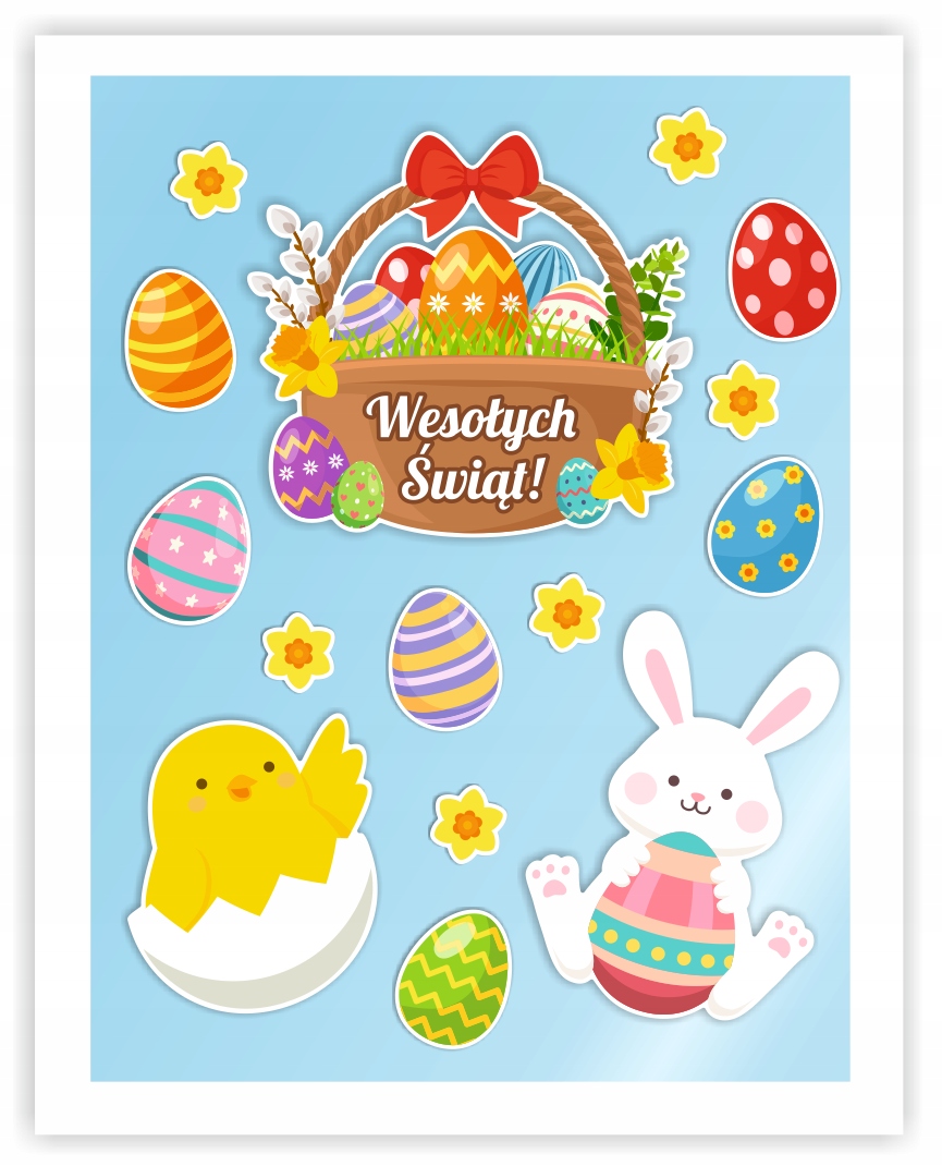 Dekoracja Wielkanocna (dwustronna, 15 elementów) Stan opakowania oryginalne
