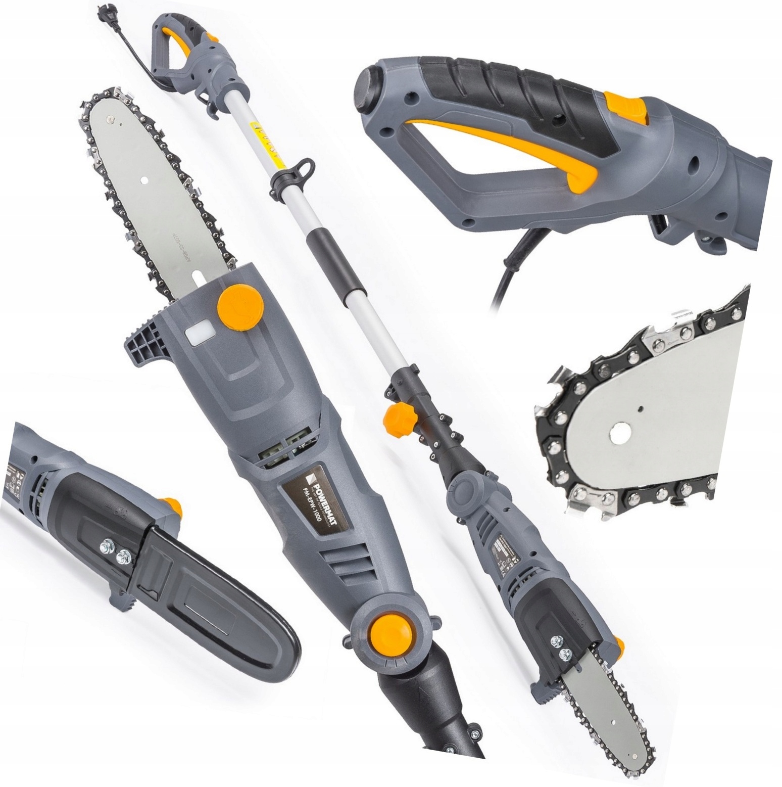 Piła Elektryczna Do Gałęzi Na Wysięgniku Powermat 1000W Podkrzesywarka