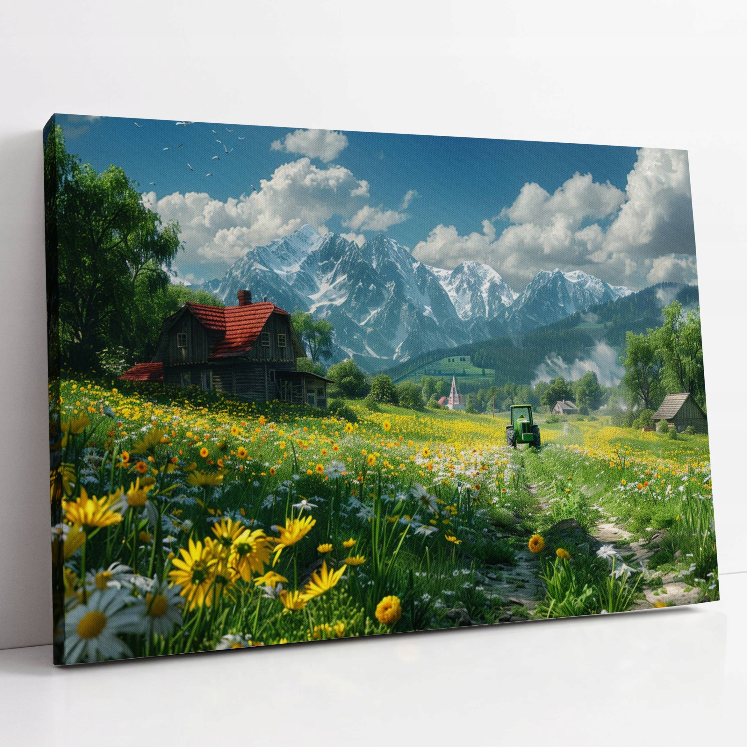 Obraz na płótnie Wiosenny Dzień na Polskiej Wsi domu pokoju kuchni 120x80