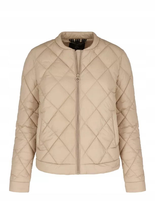 Beżowa damska krótka pikowana kurtka casual Volcano J-manola S