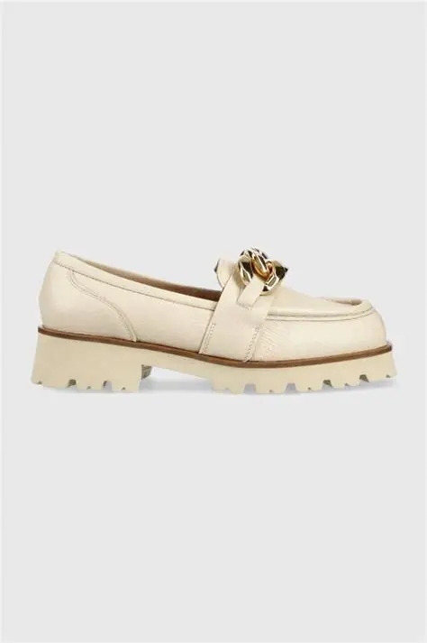 Dámské Polobotky Charles Footwear Bella Loafer Patent Light Beige 40