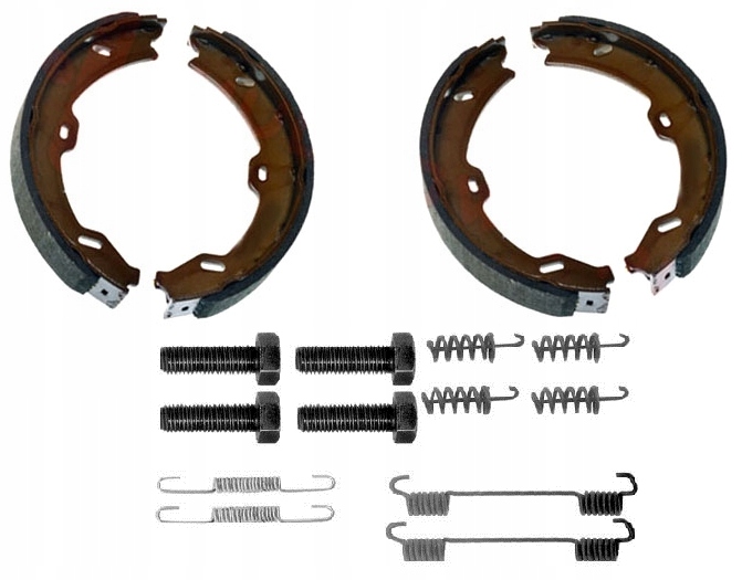 SZCZĘKI hamulca RĘCZNEGO + ZESTAW SPRĘŻYNKI MERCEDES CLS W219 W211 R230