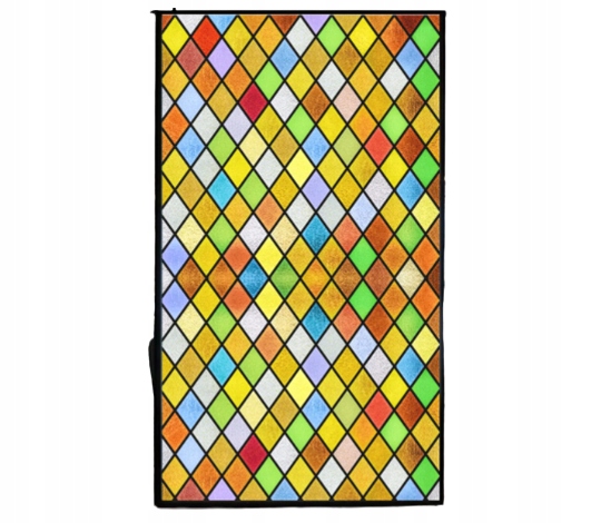 NAKLEJKA MASKUJĄCA KOLOROWE ROMBY WITRAŻ NA SZYBĘ