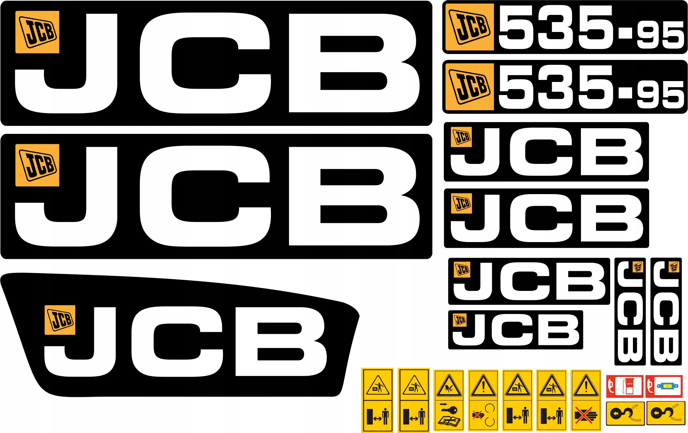 Samolepky Na Stroj Jcb 535-95 Sada Na Opravu Nabíječky