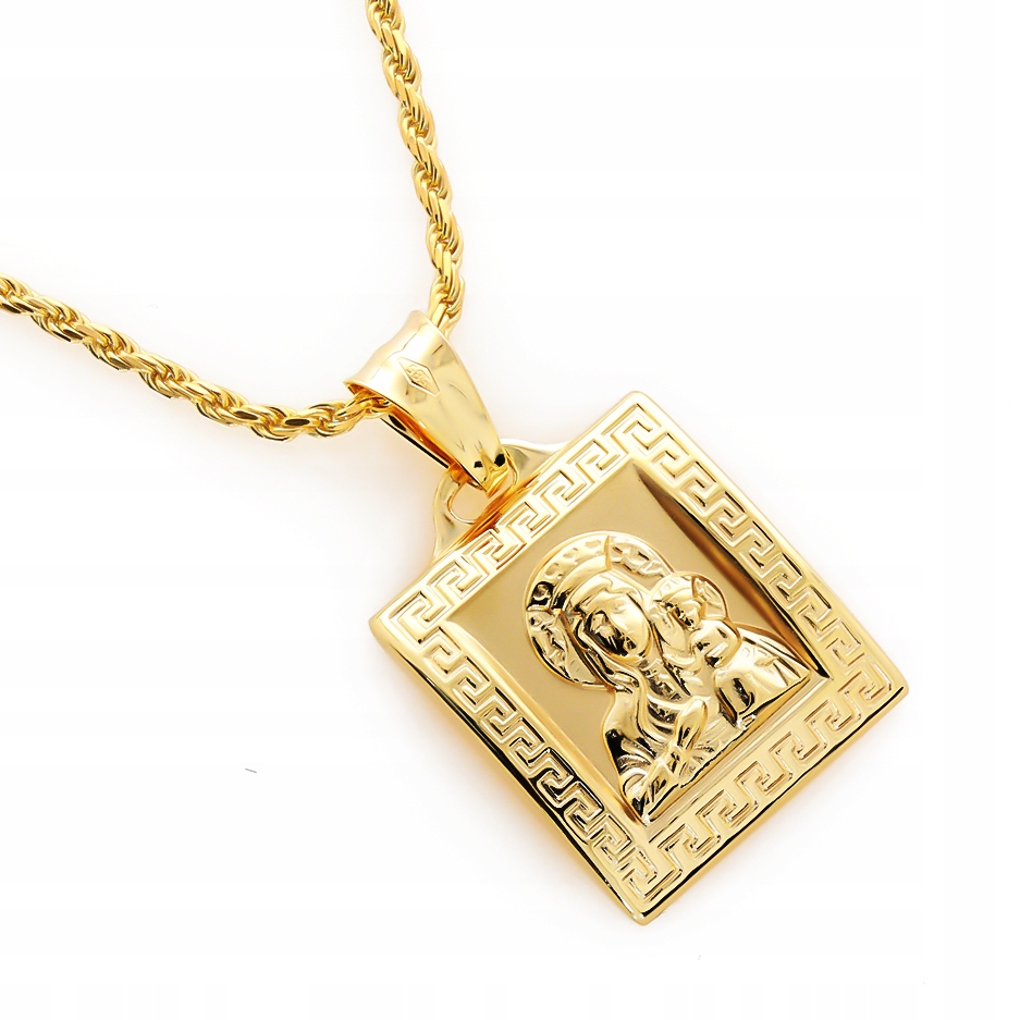 ZŁOTY MEDALIK MATKA BOSKA 585 CHRZEST KOMUNIA Marka Inna marka