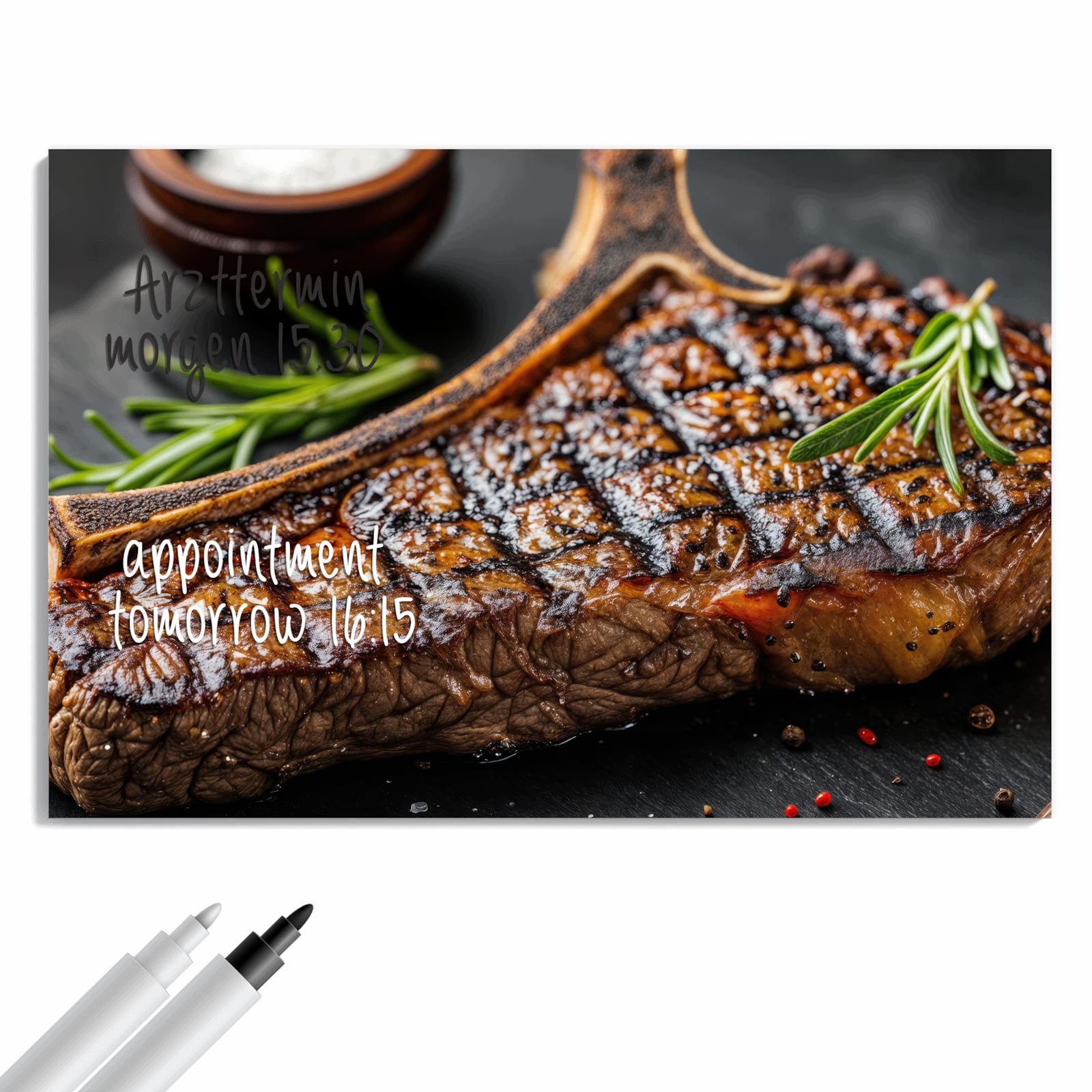 Magnetická tabule Grilované Steak 90 × 60 cm