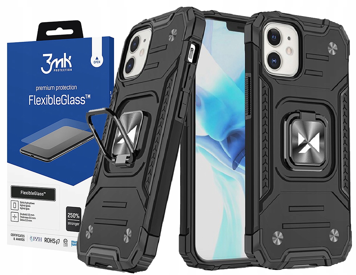 

Pancerne Etui do Iphone 12 Mini Szkło 3MK