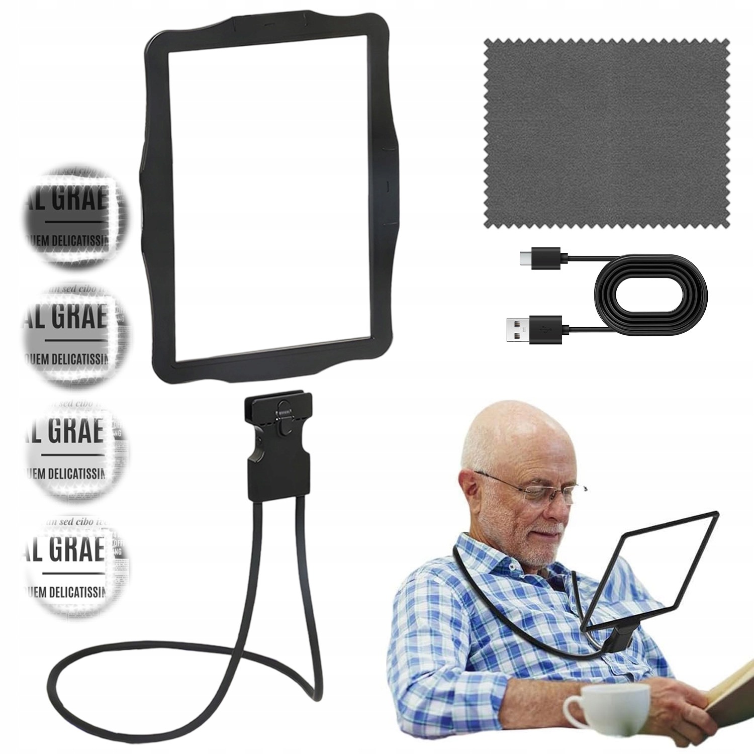 Lupa Sklo 50 Led Regulace Jasu Pro Vyšívání