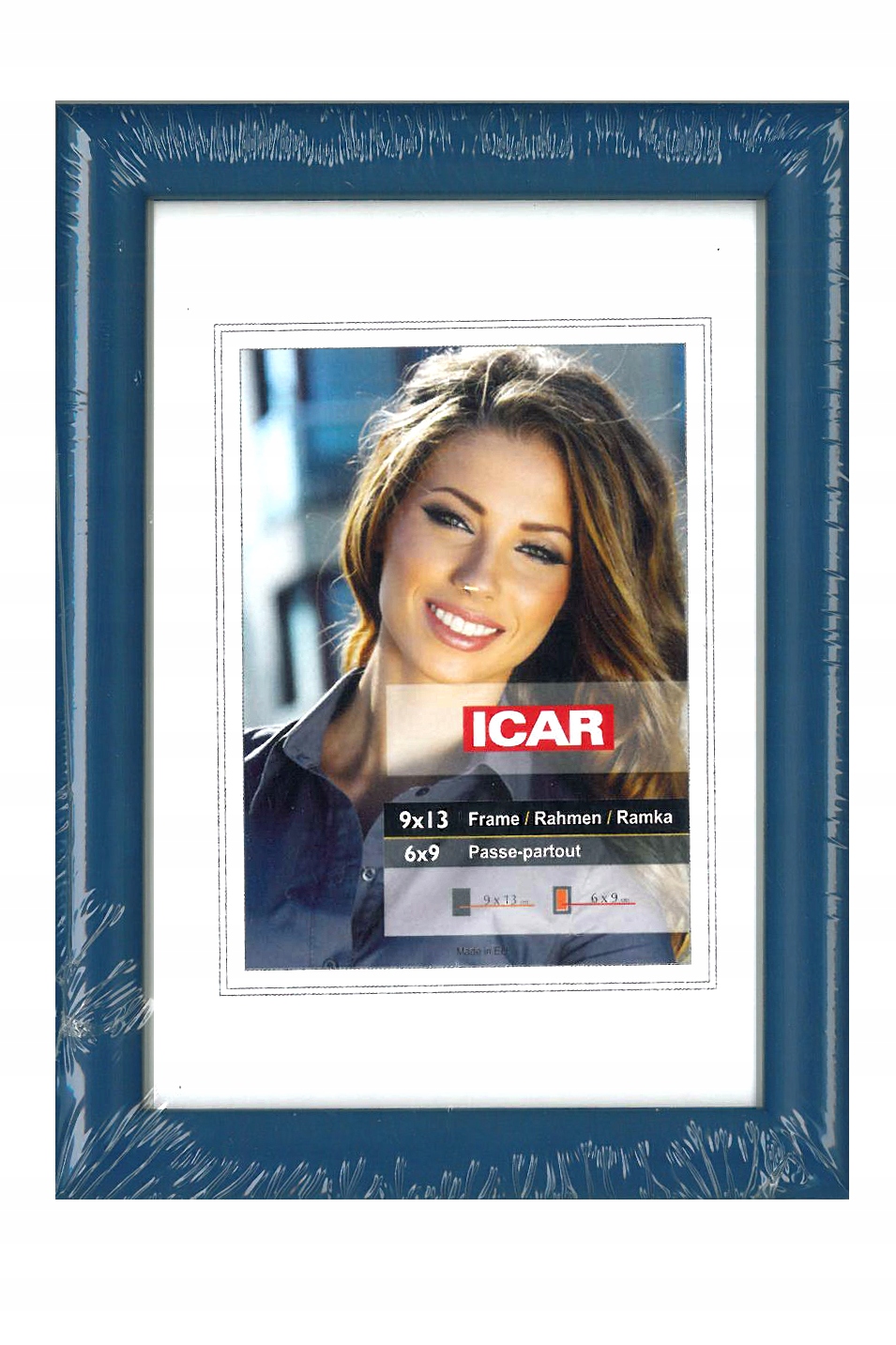RAMKA NIEBIESKA 9x13 PASSE-PARTOUT 6x9