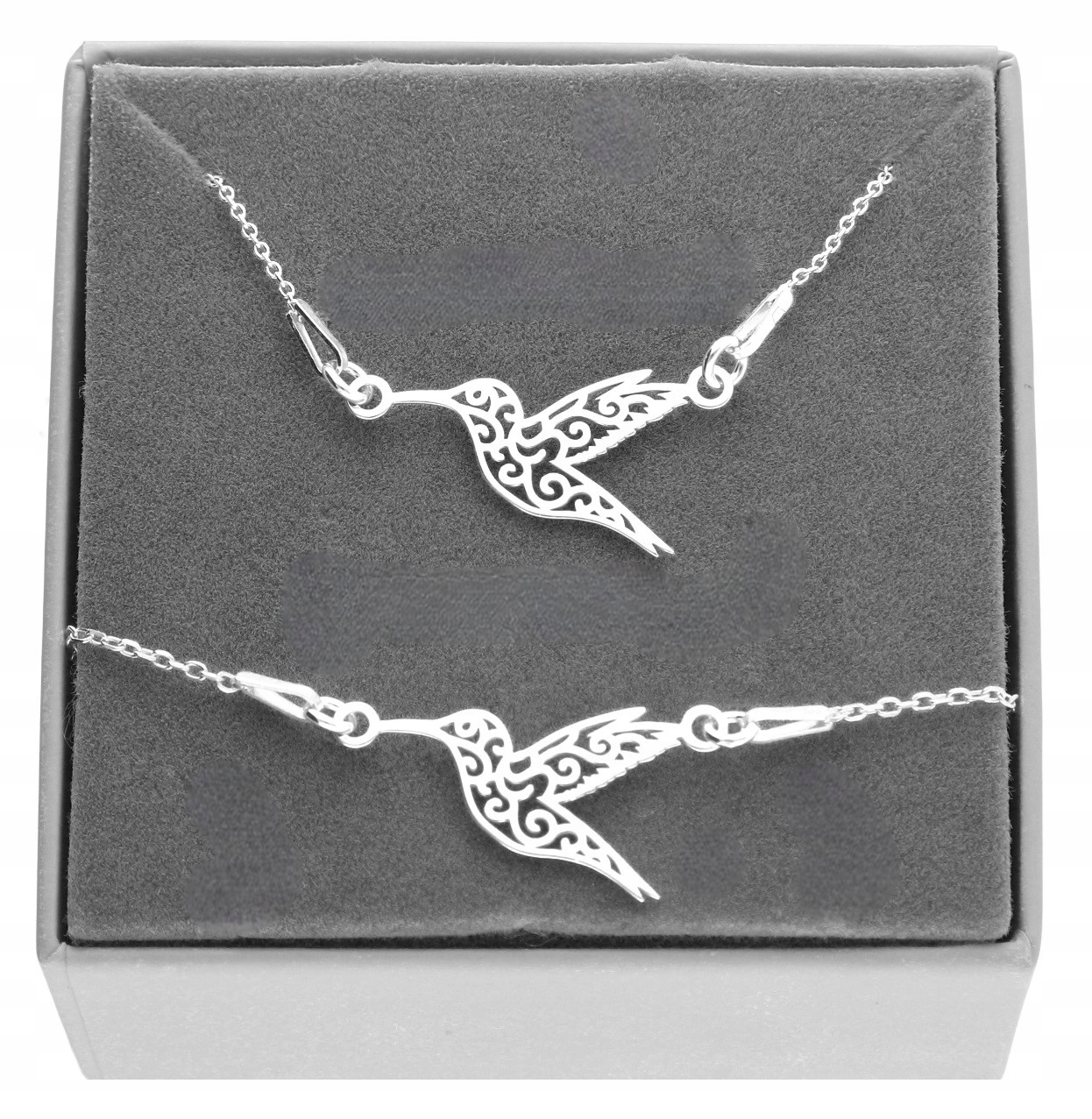 Komplet stříbrných šperků kolibřík prolamovaný ptáček Stříbro 925