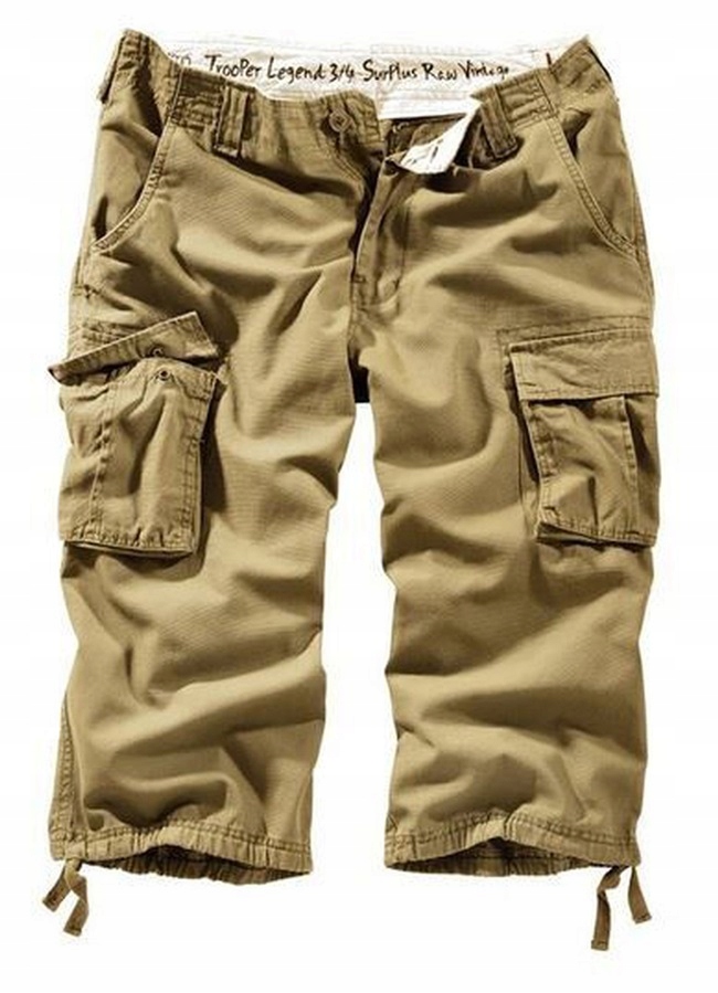 Kraťasy Krátké 3/4 Kapsáče Surplus Trooper Legend Bavlněné Béžové XL