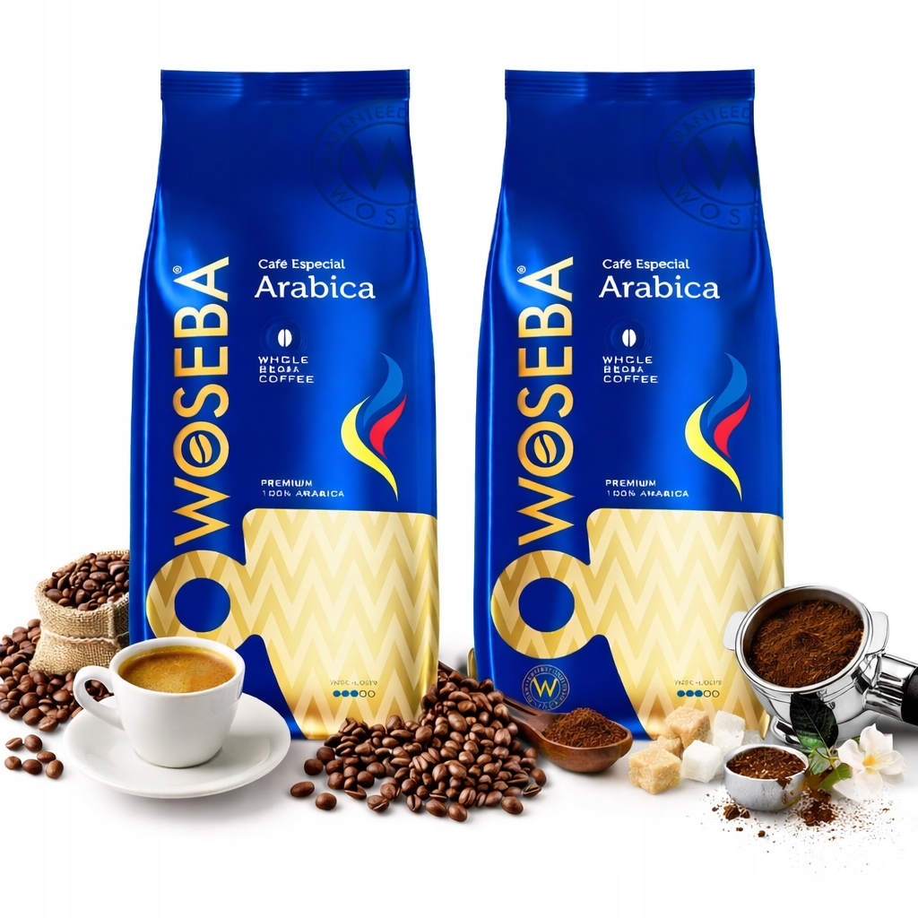 Kawa Ziarnista Woseba Arabica 1kg Aromatyczna Intensywna 100% Arabica