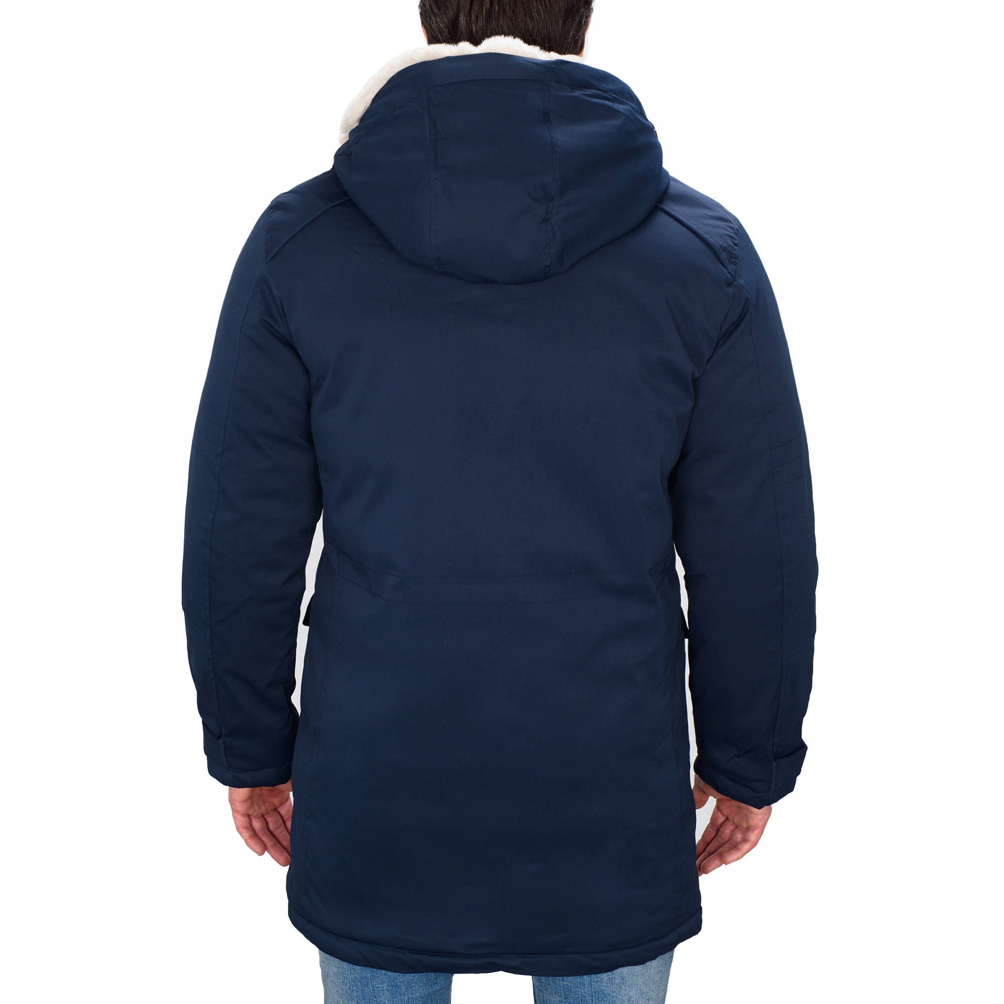 M120-215 r. M MĘSKA ZIMOWA KURTKA PIKOWANA PARKA FUTRO DŁUGA Rozmiar M